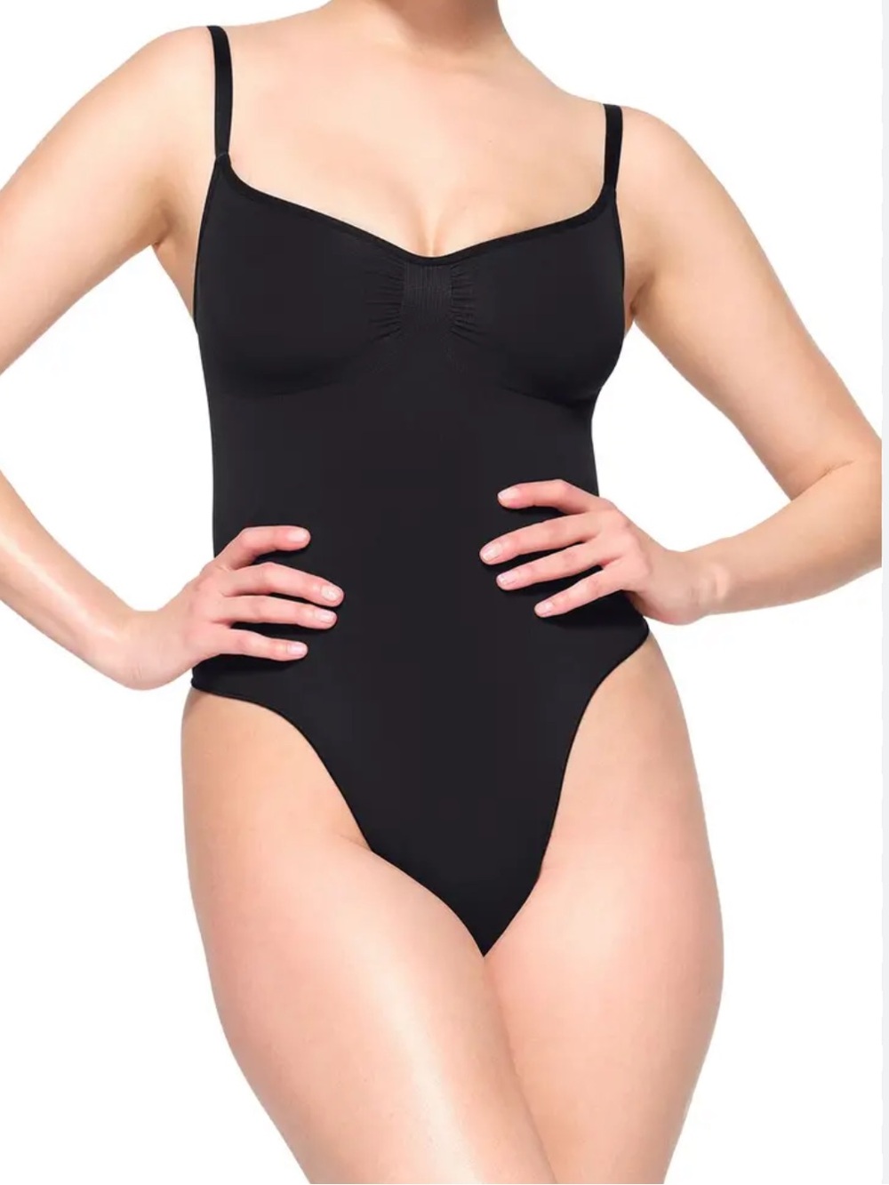 SKIMS Snatched Fit High Cut Thong Body Contour Shaping Bodysuit Size Large